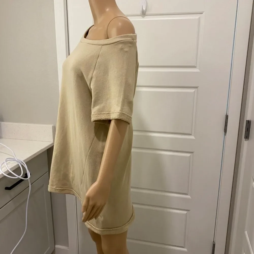 United Colors of Benetton Mini Shirt Dress. Tan. Medium - Picture 5 of 13